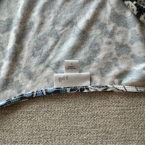 J.Jill blue pattern dress Women’s L rayon & spandex - Picture 7 of 9